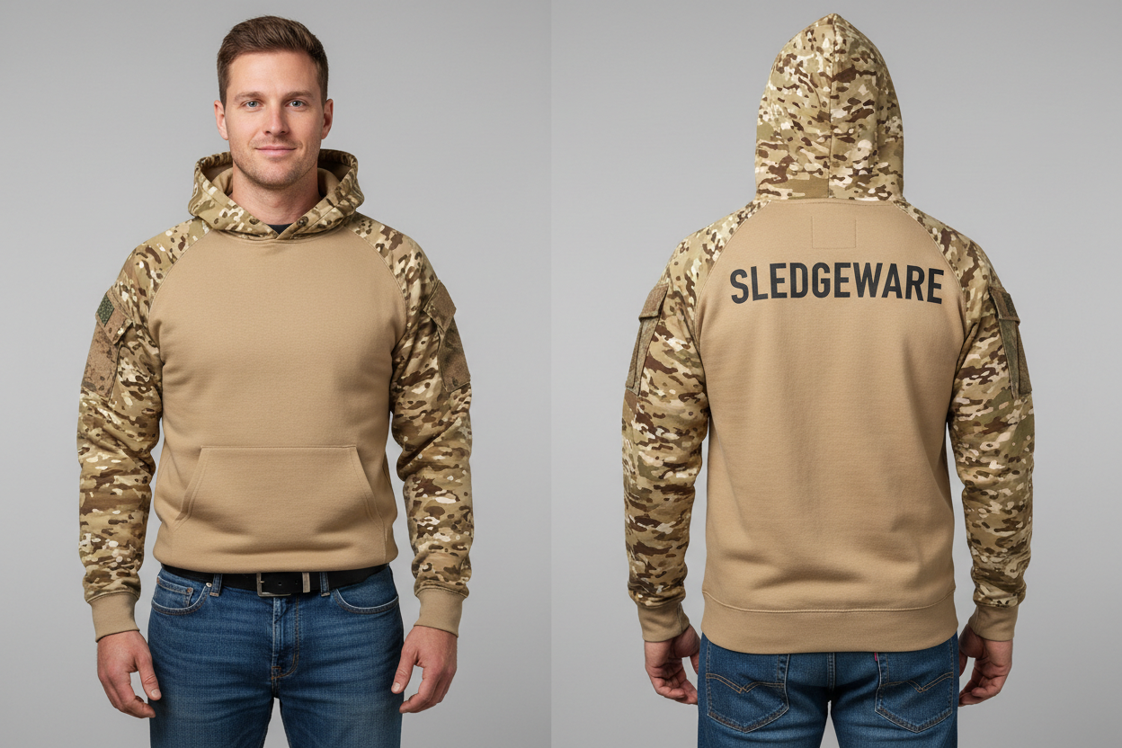 Desert Camo Hoodie Proper Length