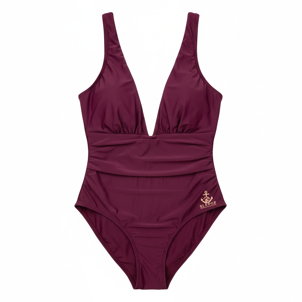 Women's Plus Size Luxe Purple One-Piece Swimsuit