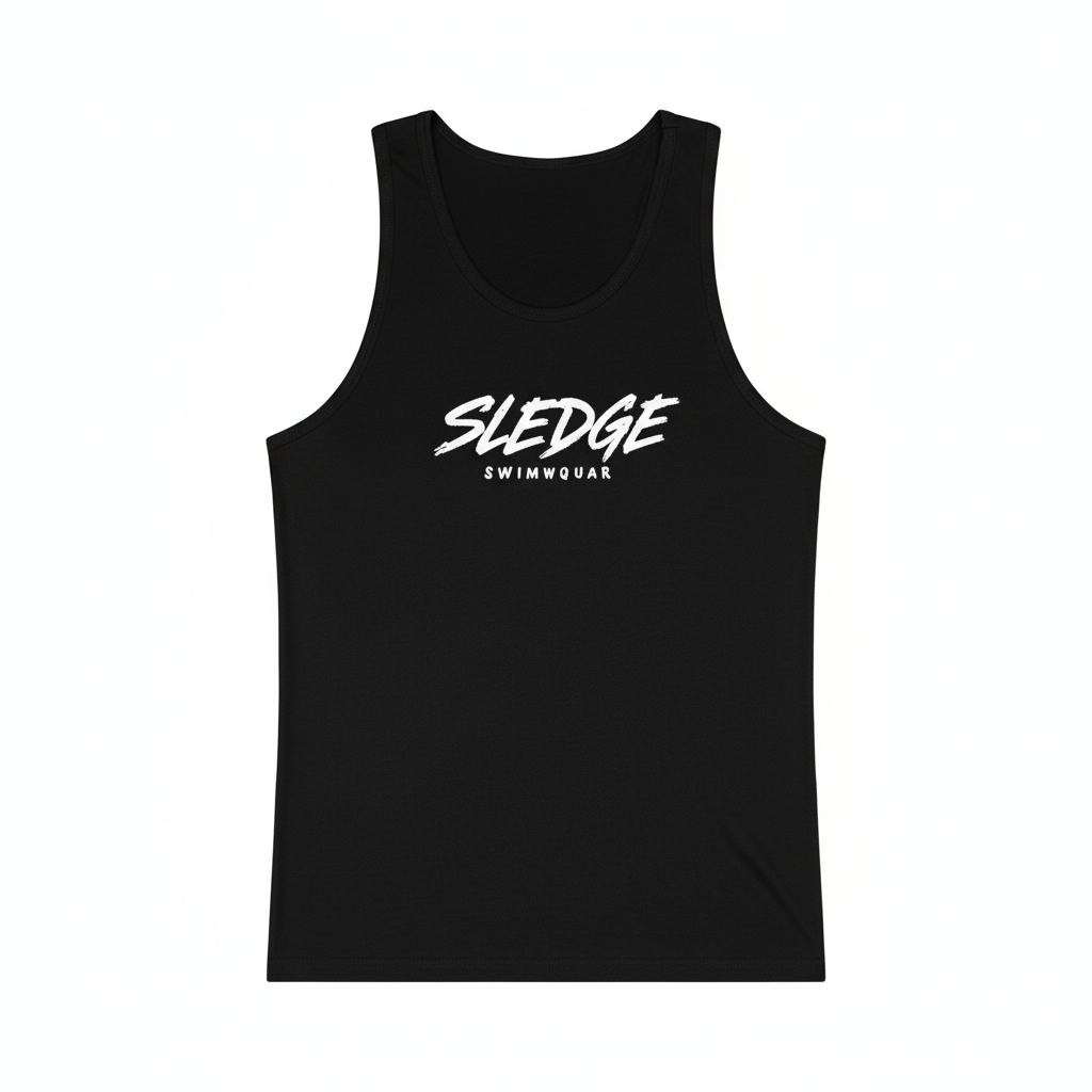 Black Sledge Tank Top - Correct Font