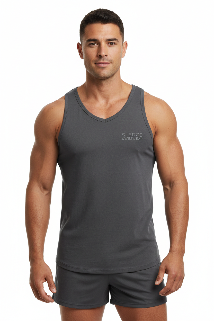 Charcoal Men's V-Neck