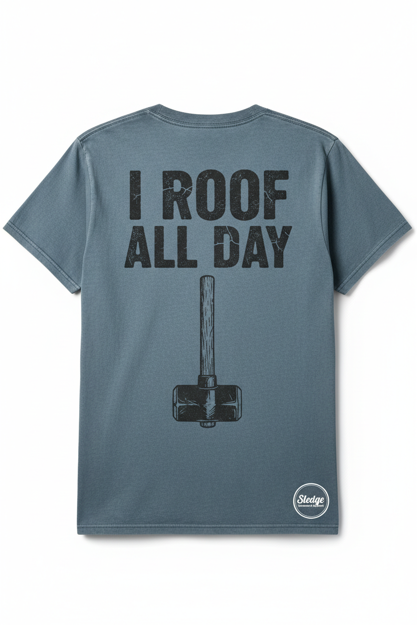 Roofer V-Neck Comfort Colors T-Shirt - I Roof All Day