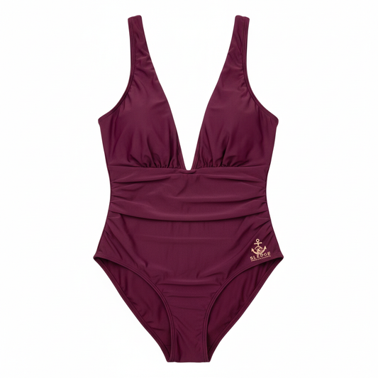 Women's Plus Size Luxe Purple One-Piece Swimsuit