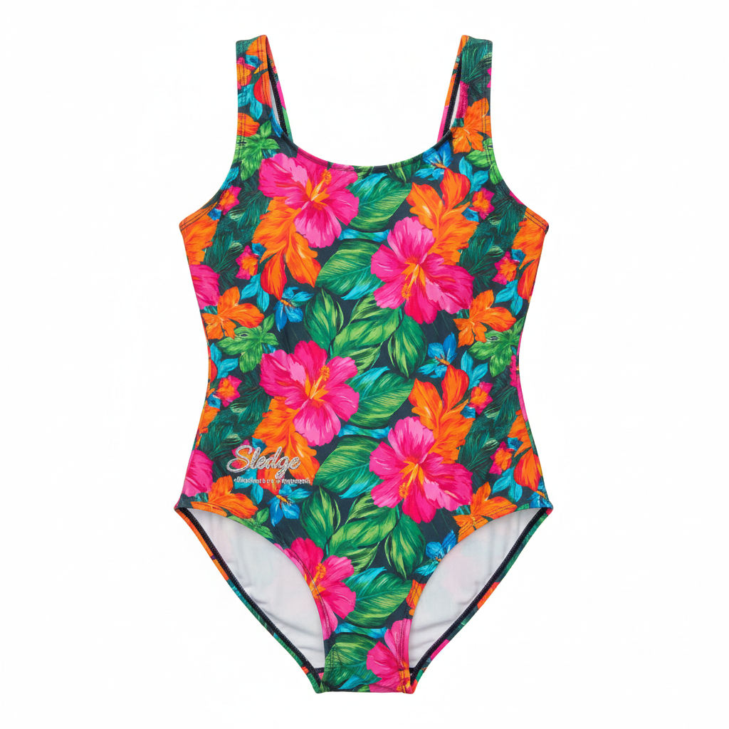 Women's Plus Size Tropical Floral One-Piece Swimsuit