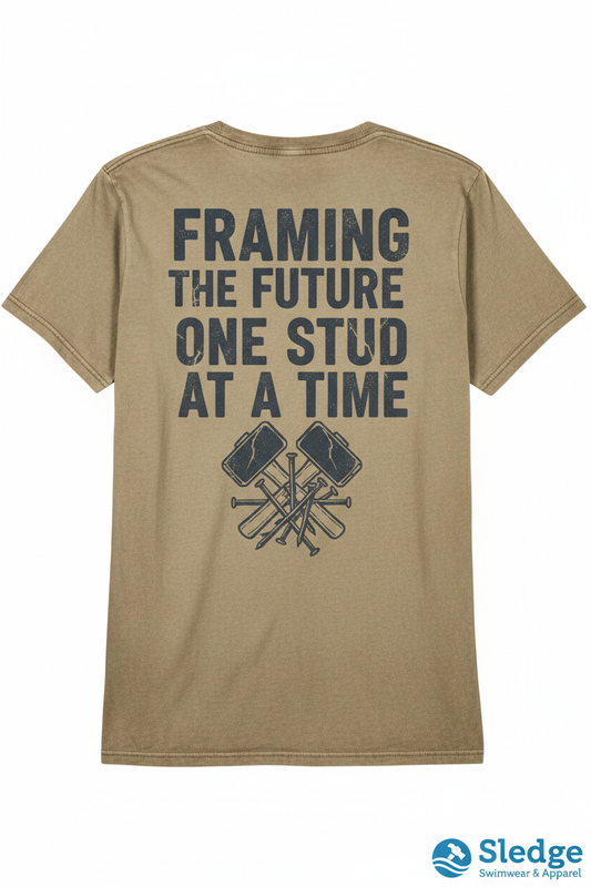 Framer V-Neck Comfort Colors T-Shirt - Framing The Future One Stud At A Time