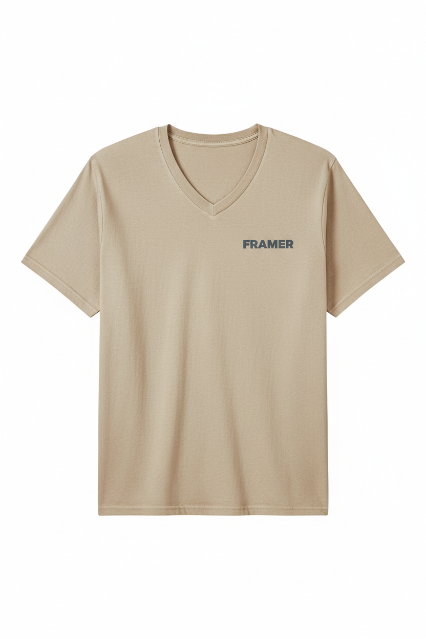 Framer V-Neck Comfort Colors T-Shirt - Framing The Future One Stud At A Time