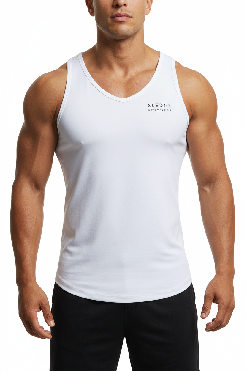 White Men's V-Neck